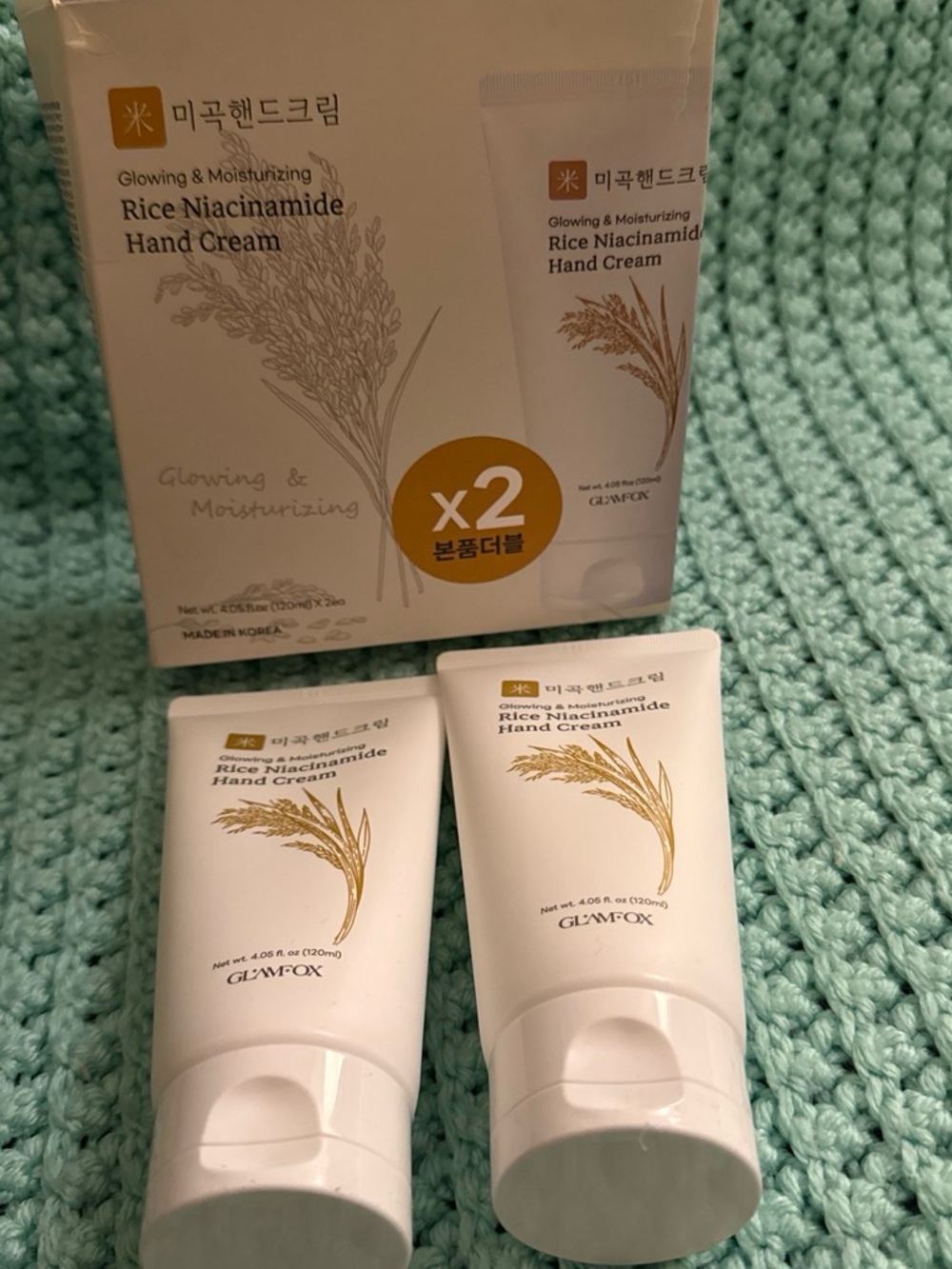 glamfoxx Rice Niacinamide Hand Cream - White (2-Pack)